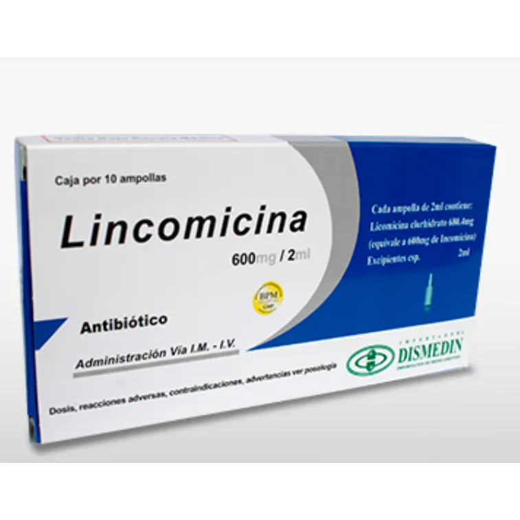 LINCOMICINA 600 MG CAJA X 10 AMPOLLAS - Ecofarma